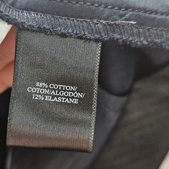 NEW Ann Taylor 6P Mid Rise Pant Career Minimalist Cotton Stretch Ankle Slim Navy - Picture 2 of 5